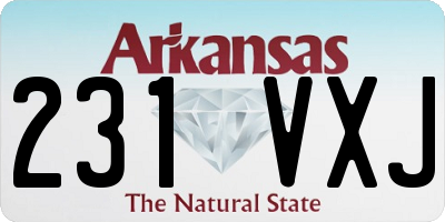 AR license plate 231VXJ