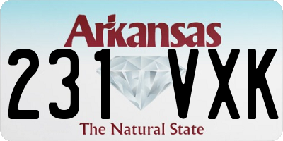 AR license plate 231VXK