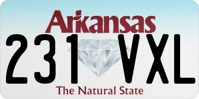 AR license plate 231VXL