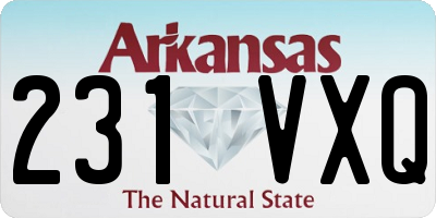 AR license plate 231VXQ