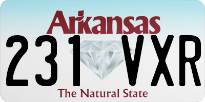 AR license plate 231VXR