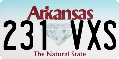 AR license plate 231VXS
