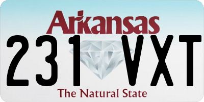 AR license plate 231VXT