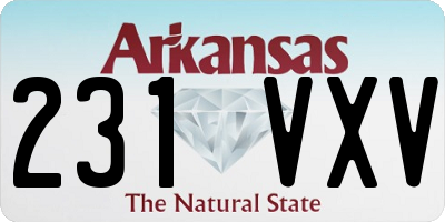 AR license plate 231VXV
