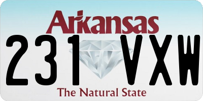 AR license plate 231VXW