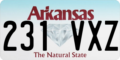 AR license plate 231VXZ