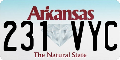 AR license plate 231VYC