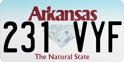 AR license plate 231VYF