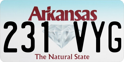 AR license plate 231VYG