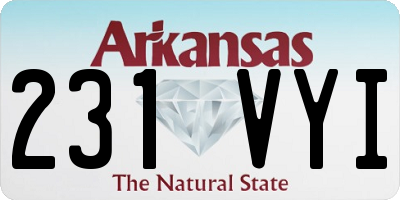 AR license plate 231VYI