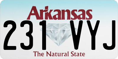 AR license plate 231VYJ