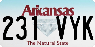 AR license plate 231VYK