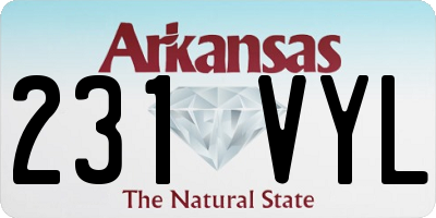 AR license plate 231VYL