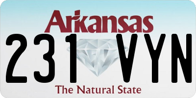 AR license plate 231VYN