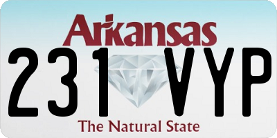 AR license plate 231VYP