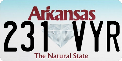 AR license plate 231VYR