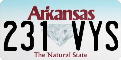 AR license plate 231VYS