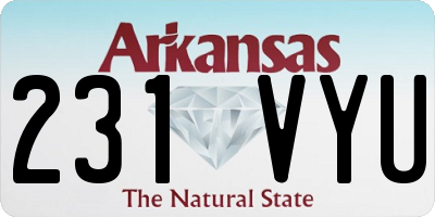 AR license plate 231VYU