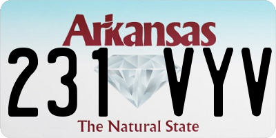 AR license plate 231VYV