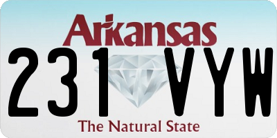 AR license plate 231VYW