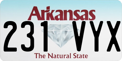 AR license plate 231VYX