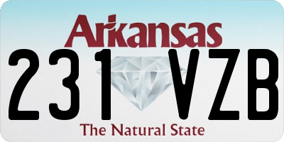 AR license plate 231VZB