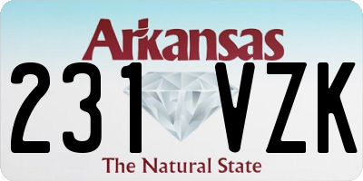 AR license plate 231VZK