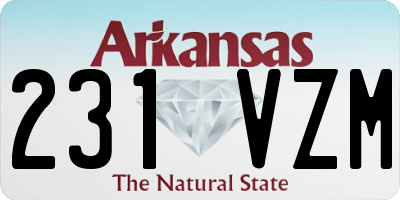 AR license plate 231VZM