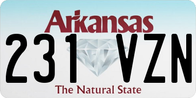 AR license plate 231VZN