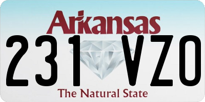 AR license plate 231VZO