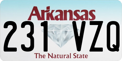 AR license plate 231VZQ