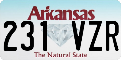 AR license plate 231VZR