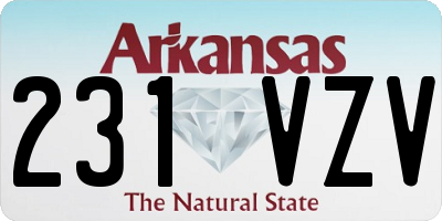 AR license plate 231VZV