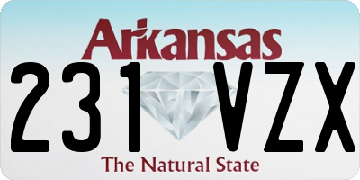 AR license plate 231VZX