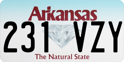 AR license plate 231VZY