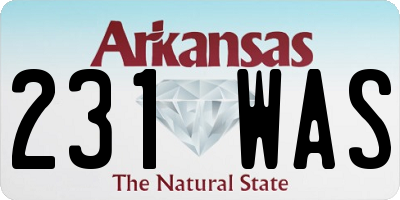 AR license plate 231WAS
