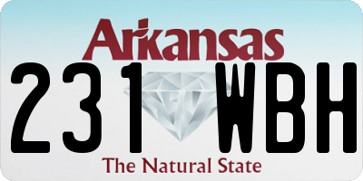 AR license plate 231WBH