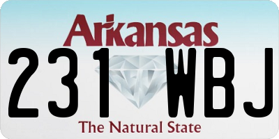 AR license plate 231WBJ