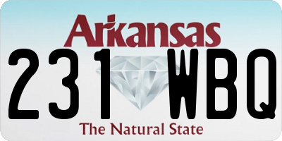 AR license plate 231WBQ