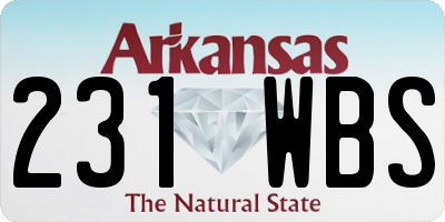 AR license plate 231WBS