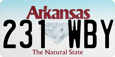 AR license plate 231WBY