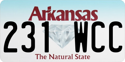 AR license plate 231WCC