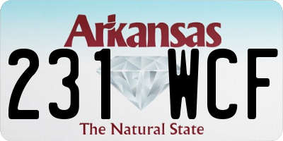 AR license plate 231WCF