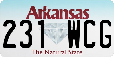 AR license plate 231WCG