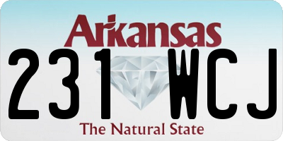 AR license plate 231WCJ