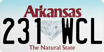 AR license plate 231WCL