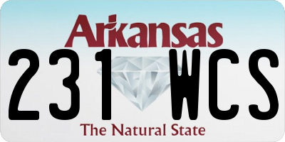 AR license plate 231WCS