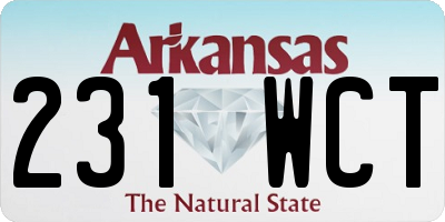 AR license plate 231WCT