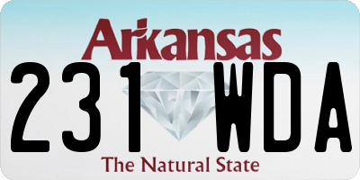 AR license plate 231WDA