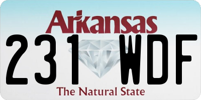 AR license plate 231WDF